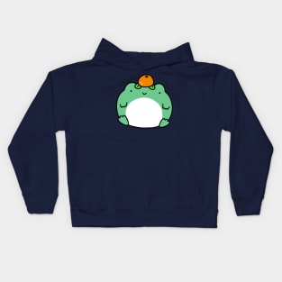 Orange Fruit Frog Kids Hoodie